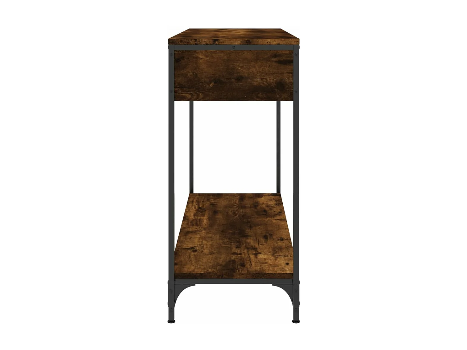 Table console chêne fumé 100x34,5x75 cm bois d'ingénierie