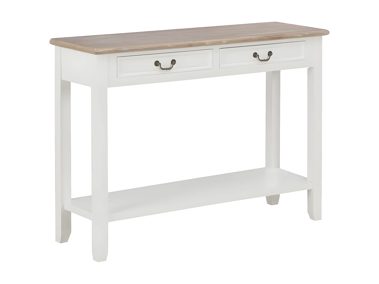 Table console Blanc 110x35x80 cm Bois