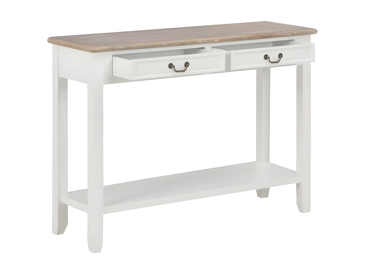 Table console Blanc 110x35x80 cm Bois