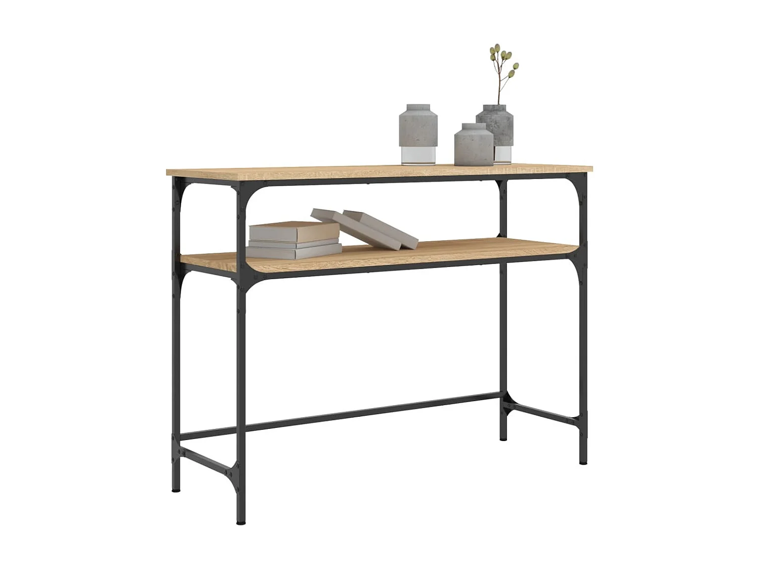 Table console chêne sonoma 100x35,5x75 cm bois d'ingénierie