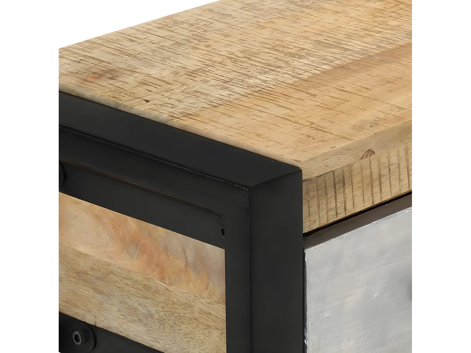 Table console 110x30x76 cm bois de manguier massif brut