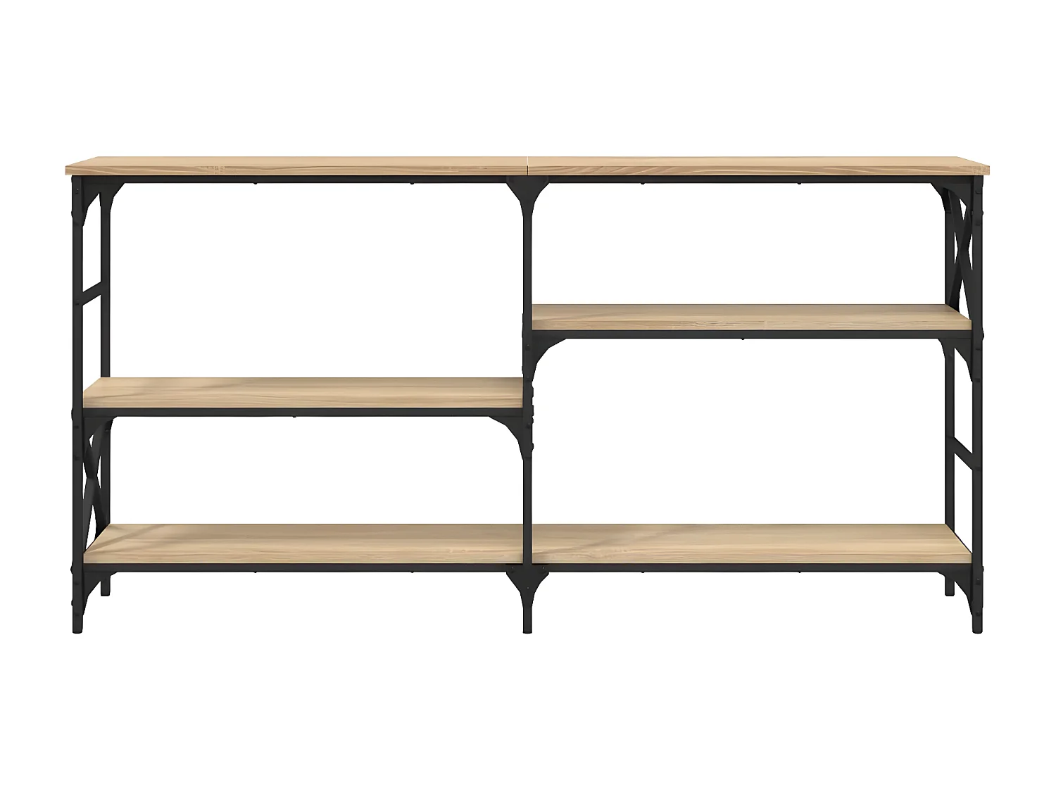 Table console chêne sonoma 150x29x76,5 cm bois d'ingénierie