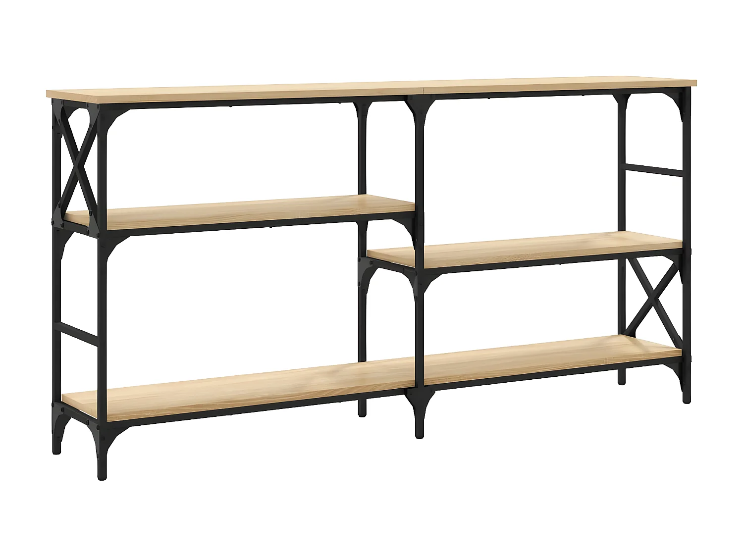 Table console chêne sonoma 150x29x76,5 cm bois d'ingénierie