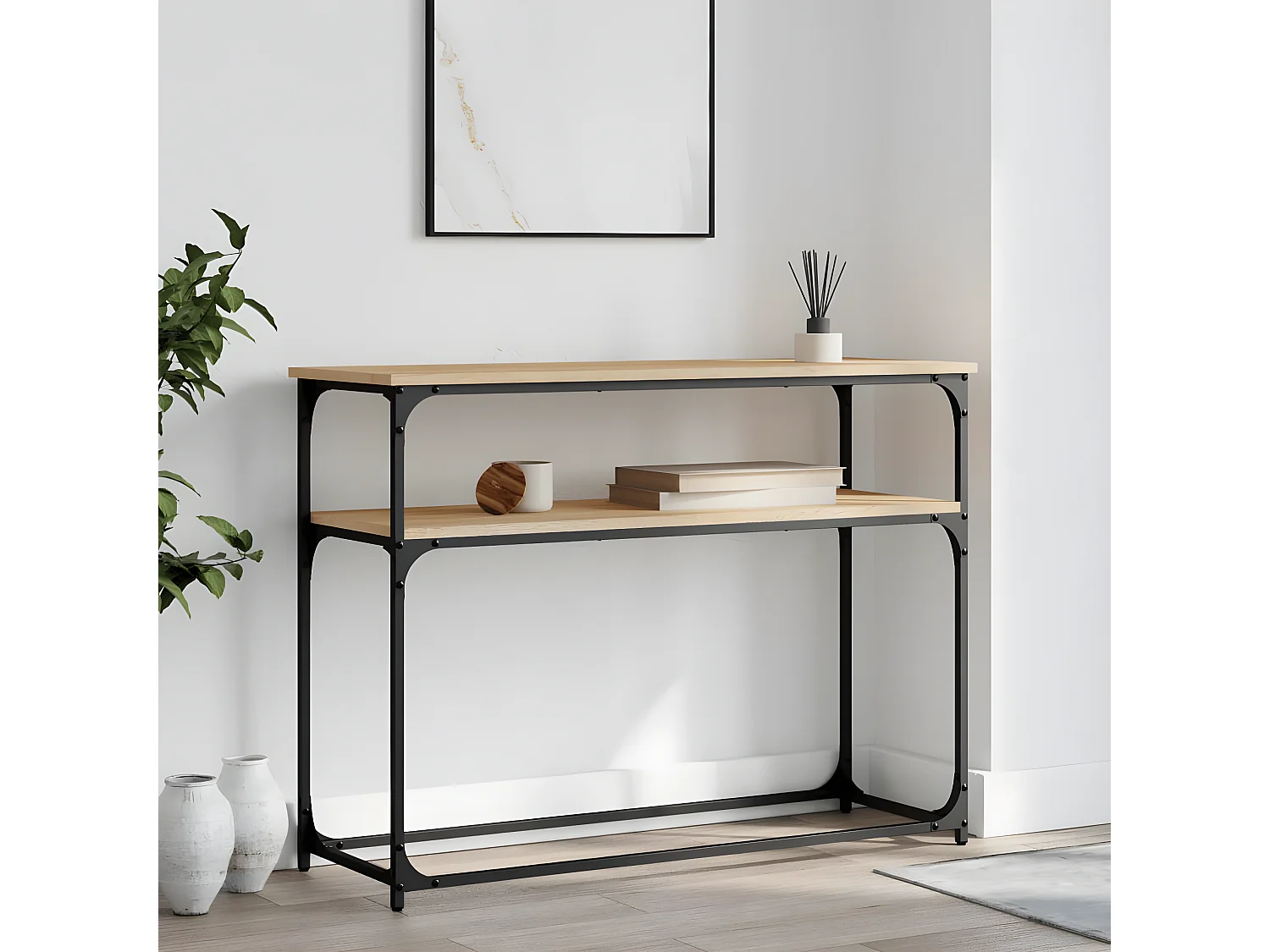 Wandtafel 100x35,5x75 cm bewerkt hout sonoma eikenkleurig