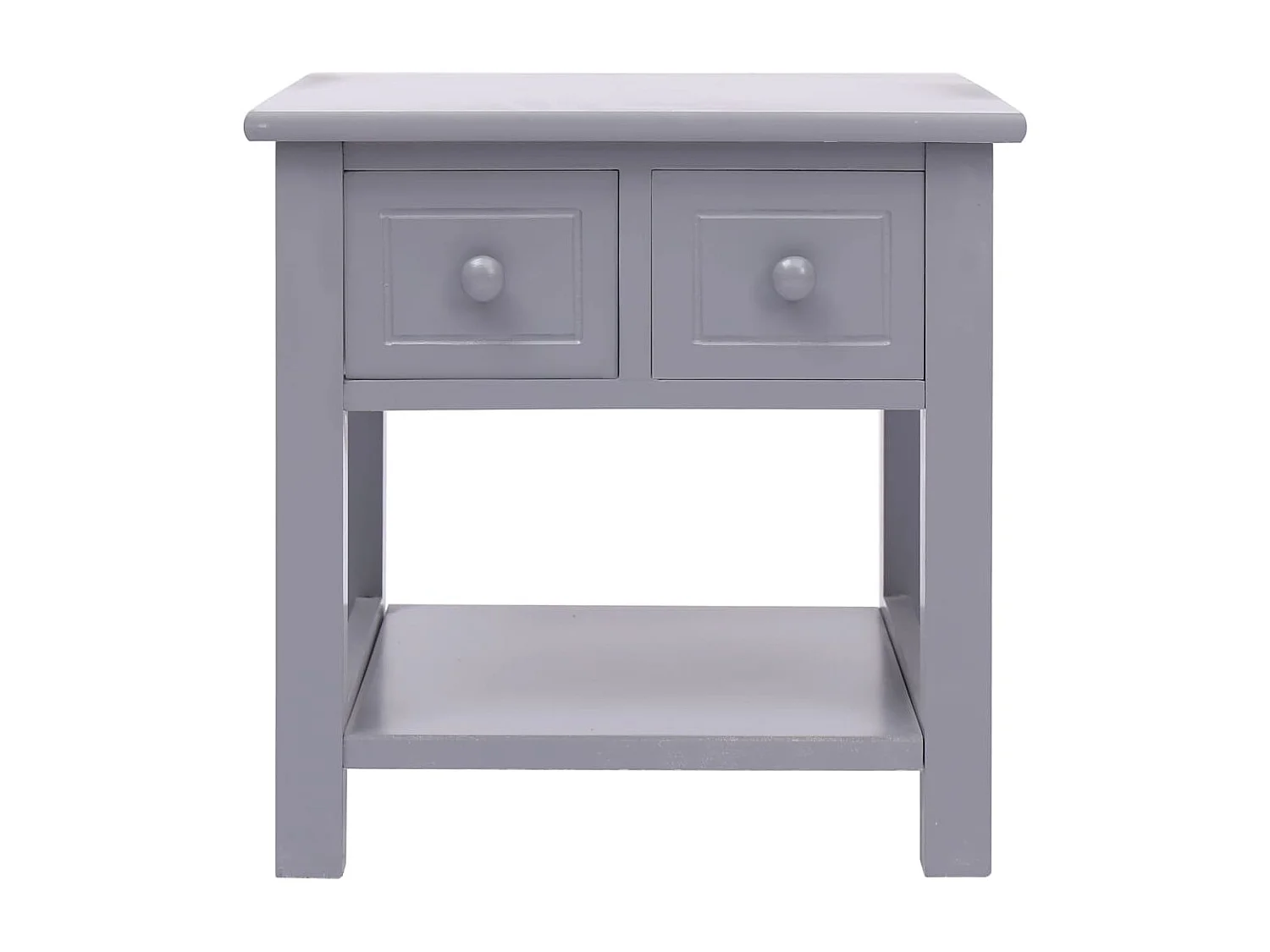 Table d'appoint Gris 40x40x40 cm Bois de Paulownia