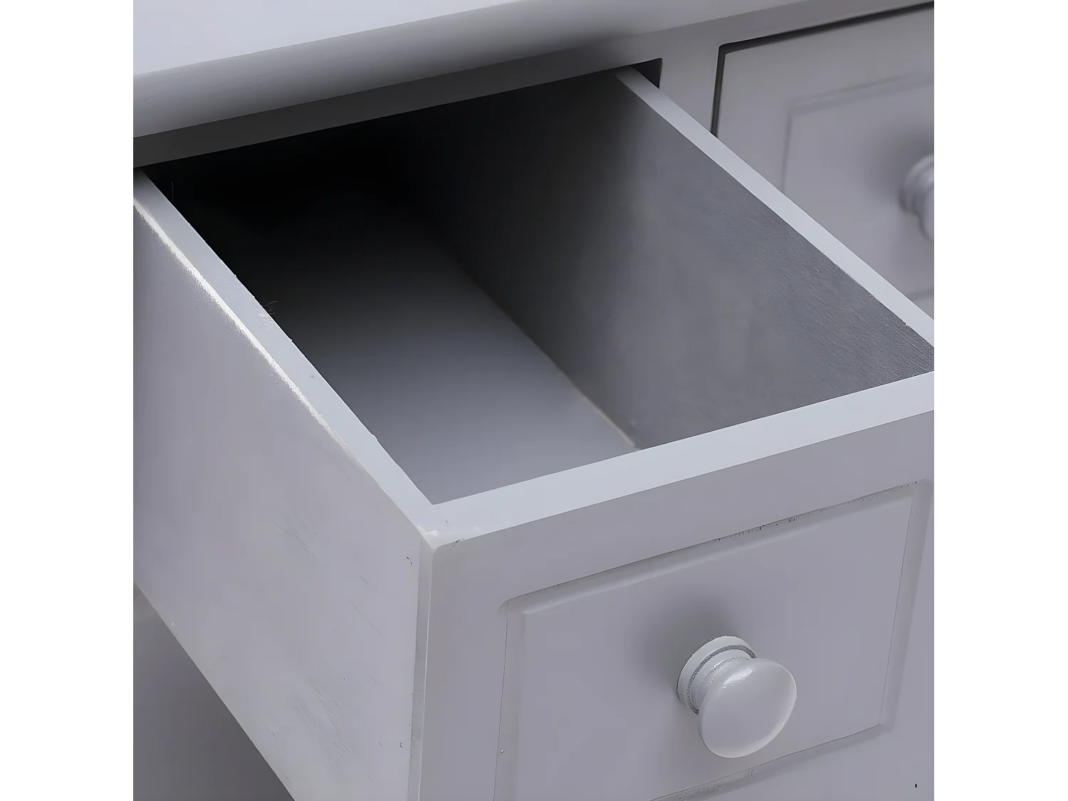 Table d'appoint Gris 40x40x40 cm Bois de Paulownia