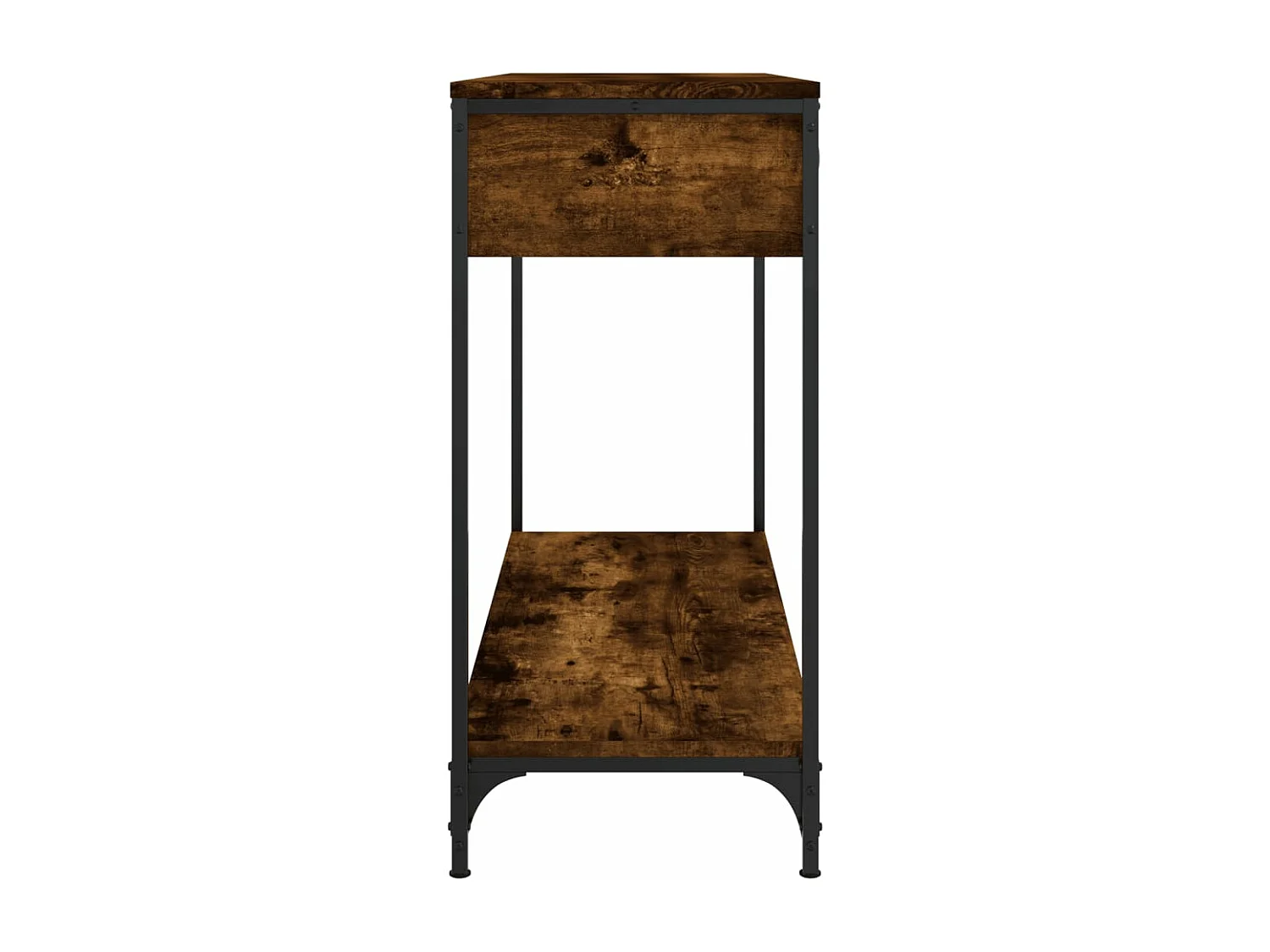 Table console chêne fumé 100x34,5x75 cm bois d'ingénierie