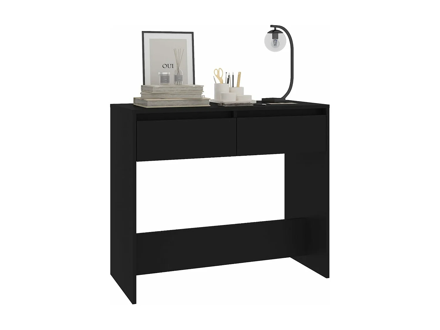 Wandtafel 89x41x76,5 cm staal zwart