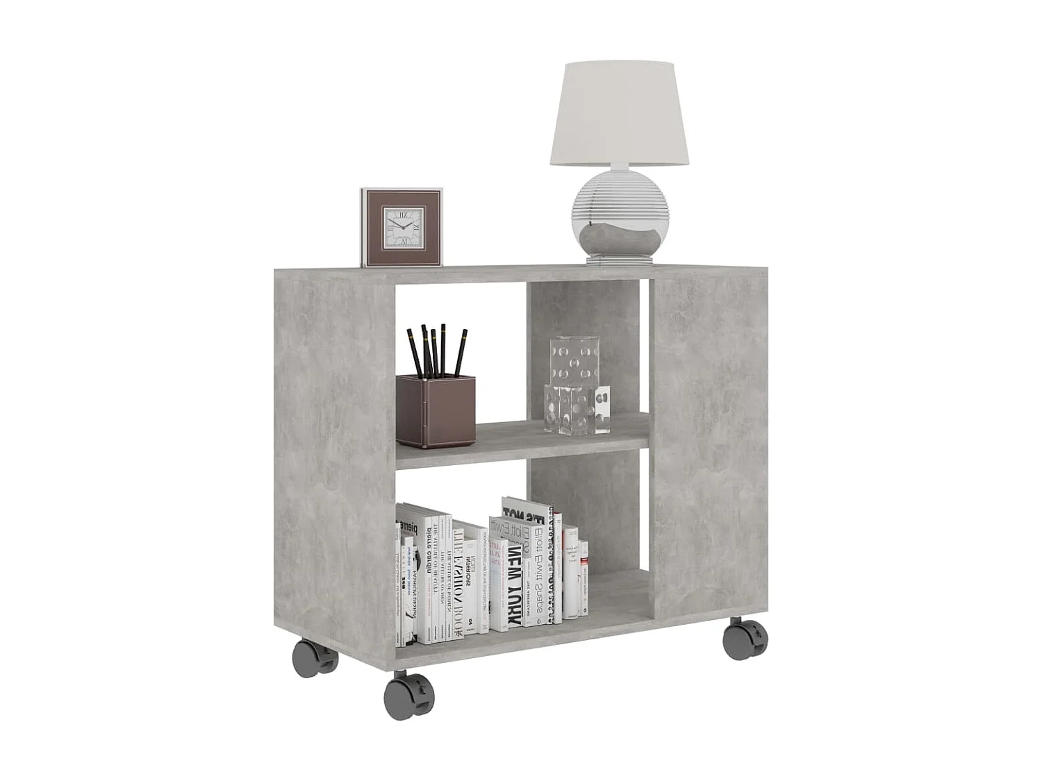 Table d'appoint Gris béton 70x35x55 cm Bois d'ingénierie