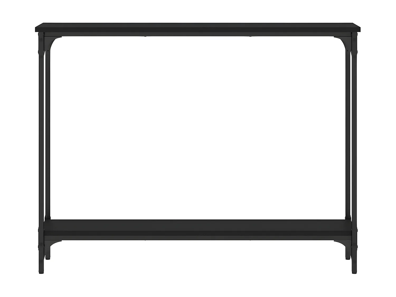 Table console noir 100x22,5x75 cm bois d'ingénierie