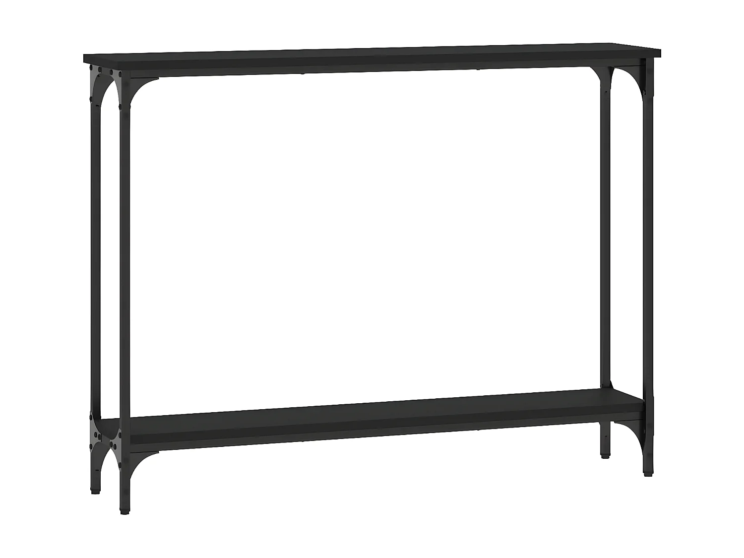 Table console noir 100x22,5x75 cm bois d'ingénierie