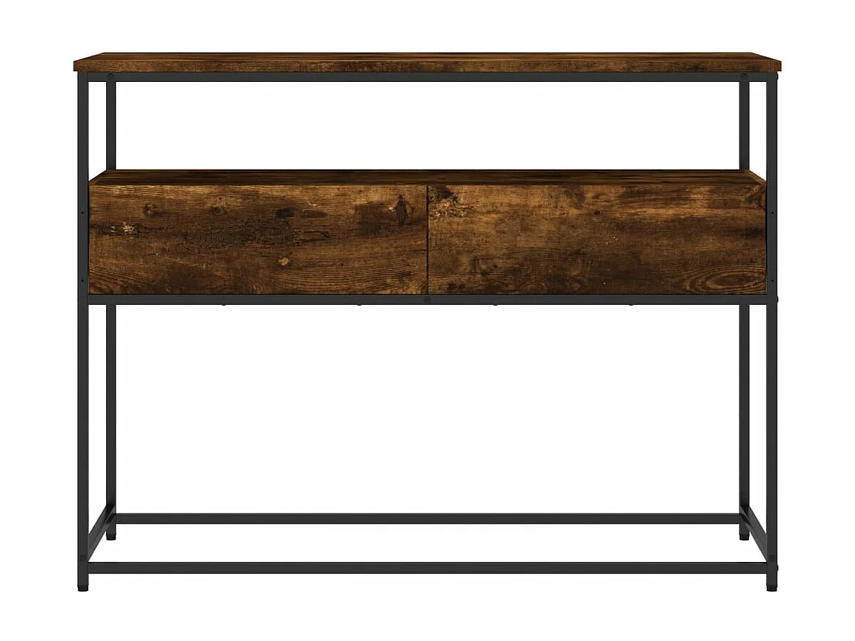 Mesa consola madera de ingeniería roble ahumado 100x40x75 cm