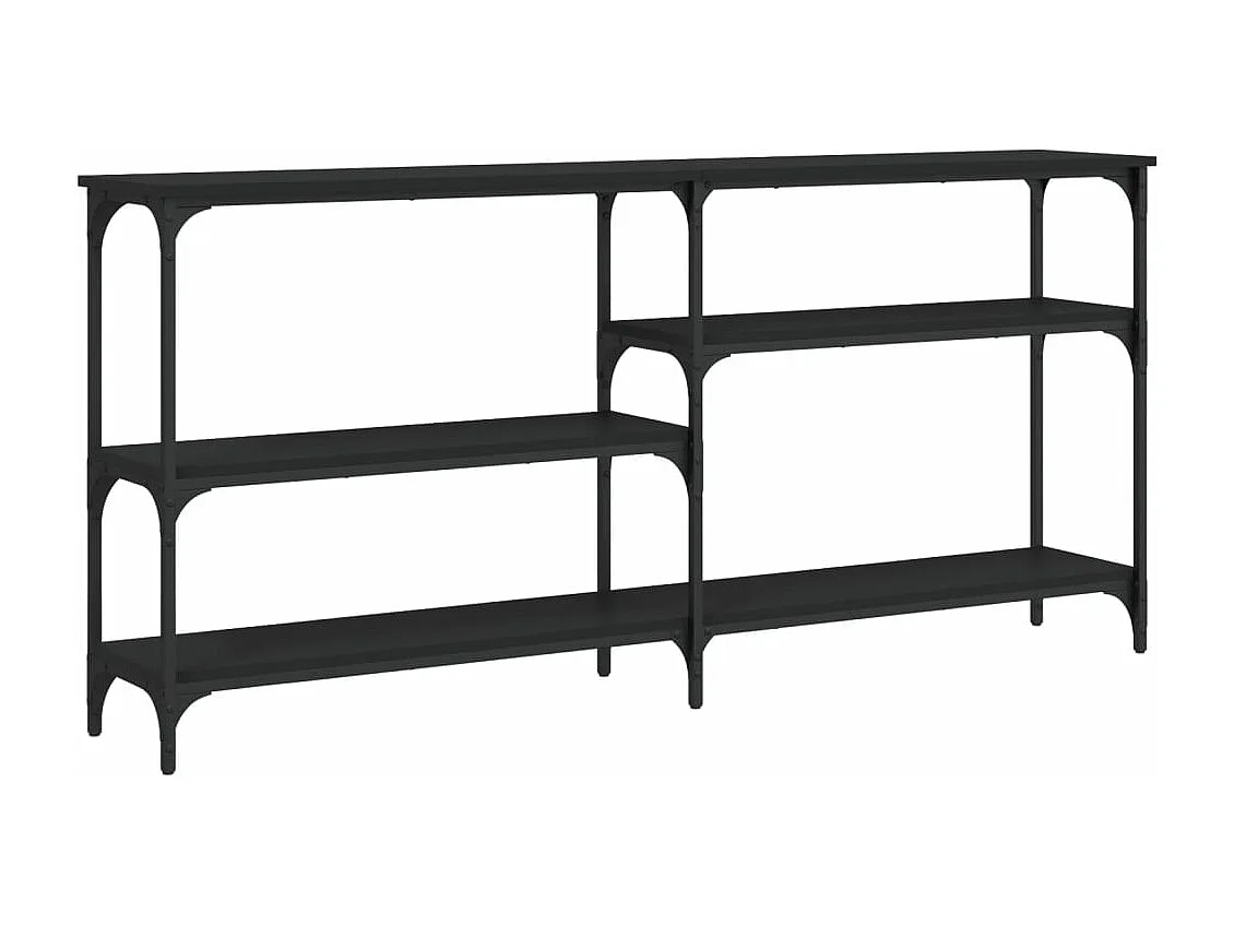 Table console noir 160x29x75 cm Bois d'ingénierie