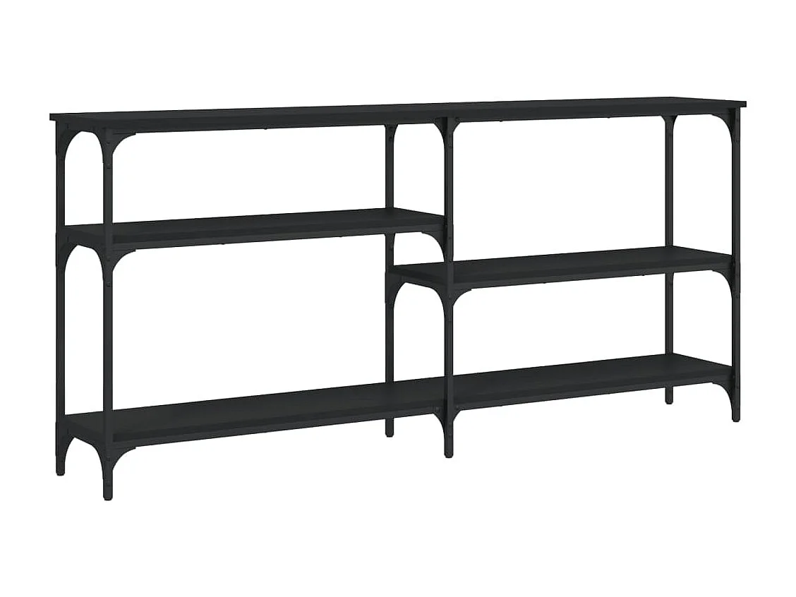 Table console noir 160x29x75 cm Bois d'ingénierie