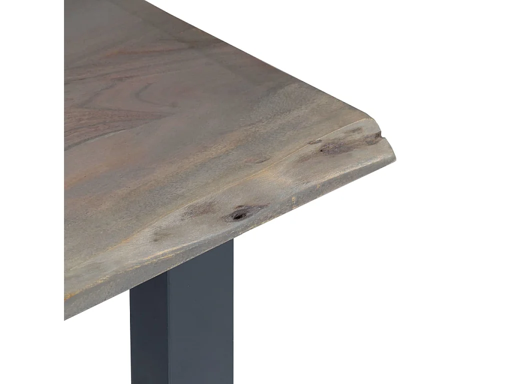 Mesa consola 115x35x76 cm madera maciza de acacia y hierro gris