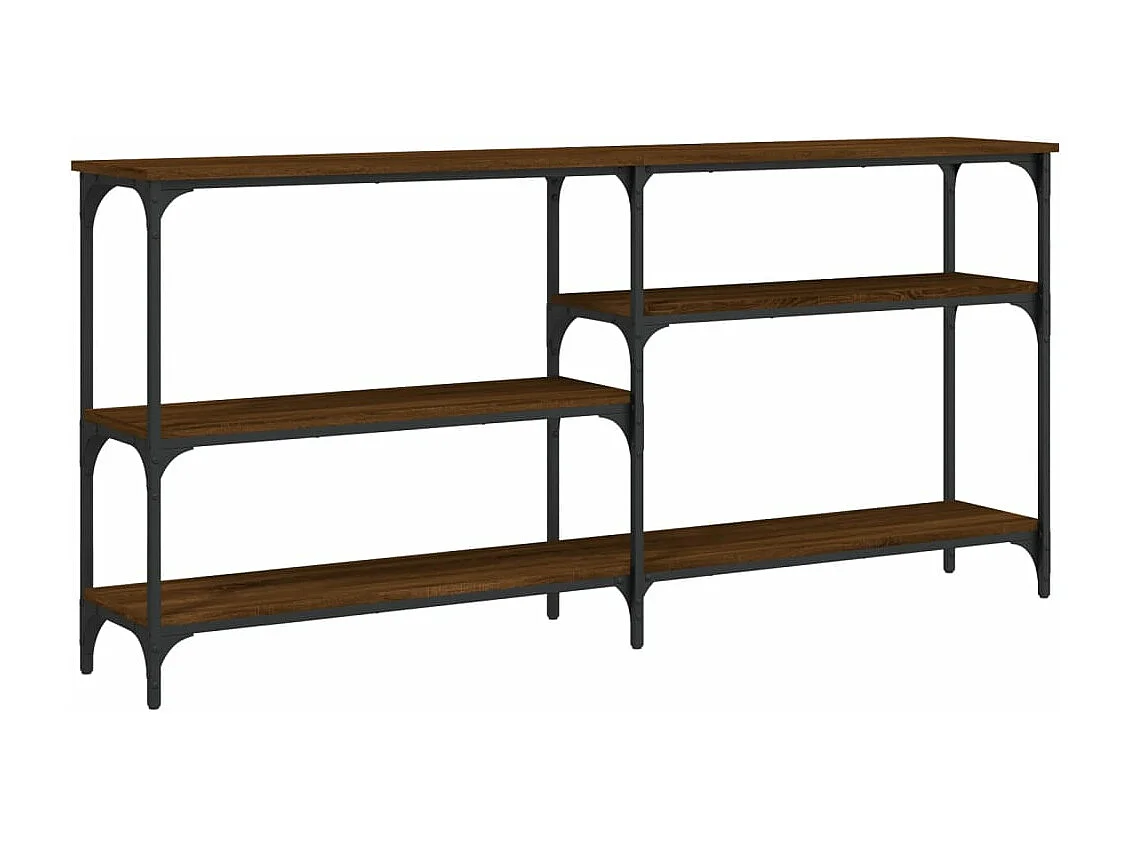 Table console chêne marron 160x29x75 cm Bois d'ingénierie