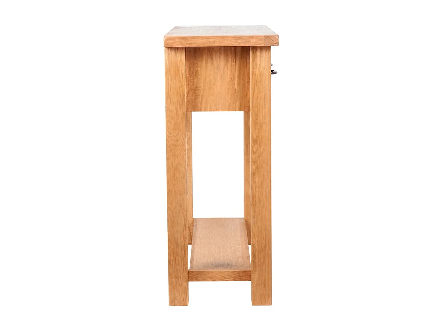 Table console avec 2 tiroirs 83x30x73 cm Bois de chêne massif