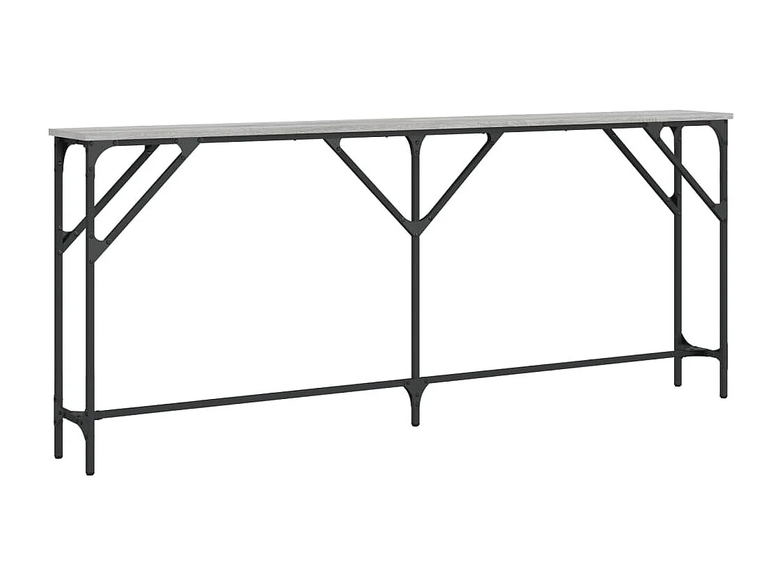 Mesa consola madera de ingeniería gris Sonoma 180x23x75 cm