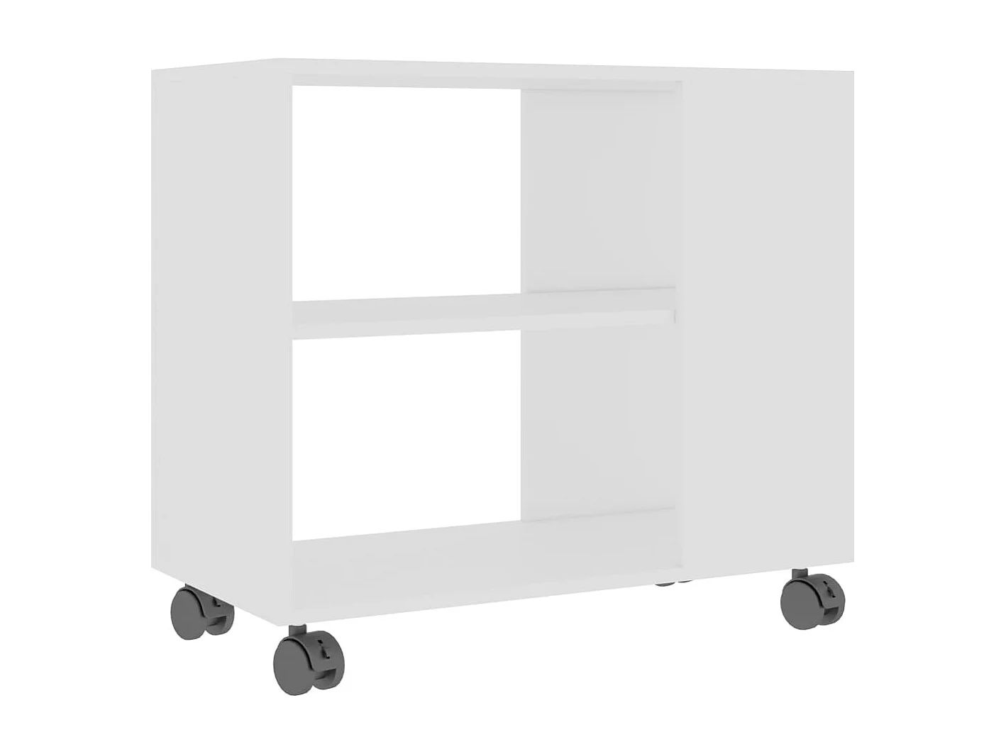 Table d'appoint Blanc 70x35x55 cm Bois d'ingénierie