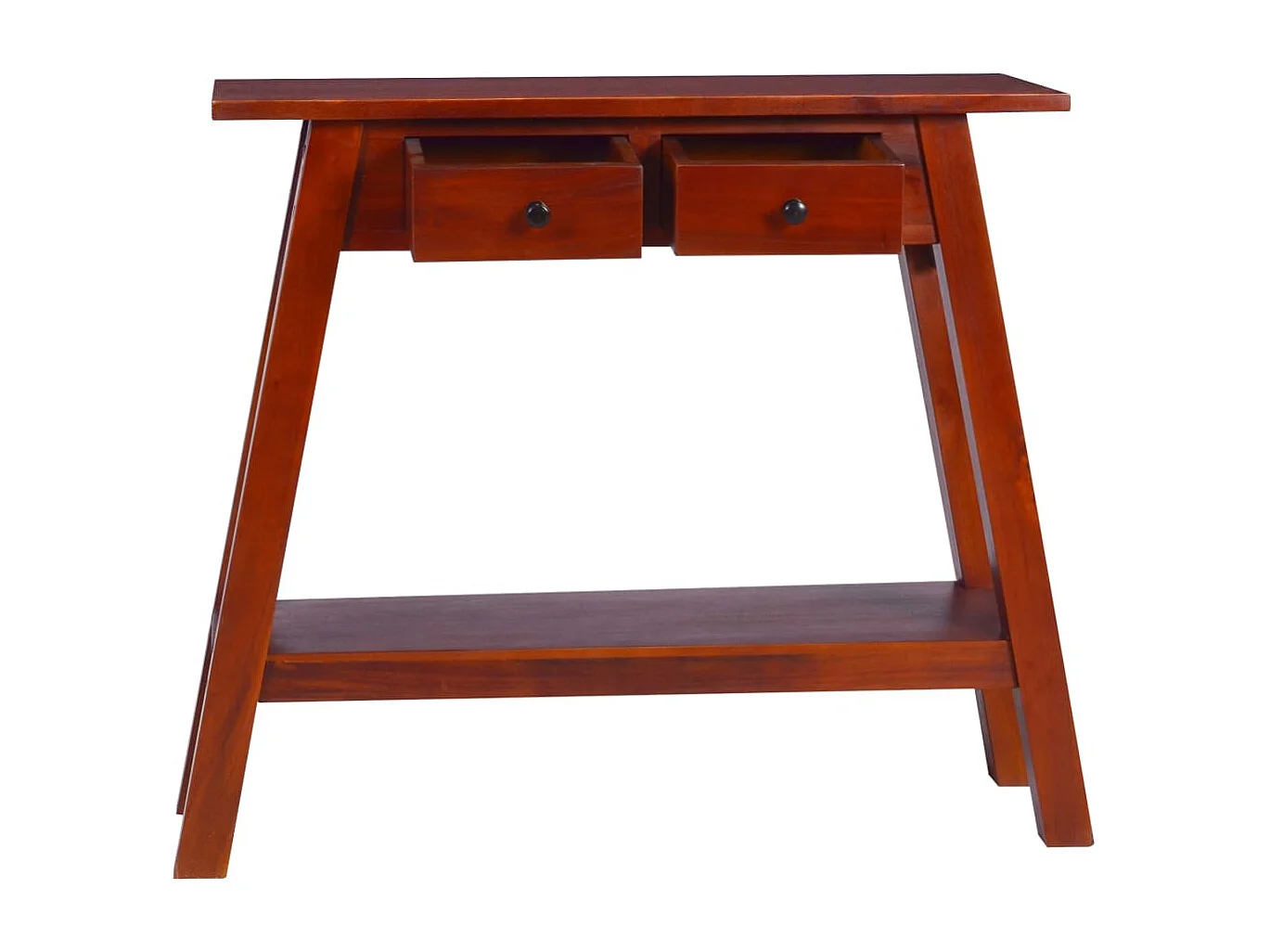 Mesa consola 90x30x75 cm mogno maciço castanho clássico