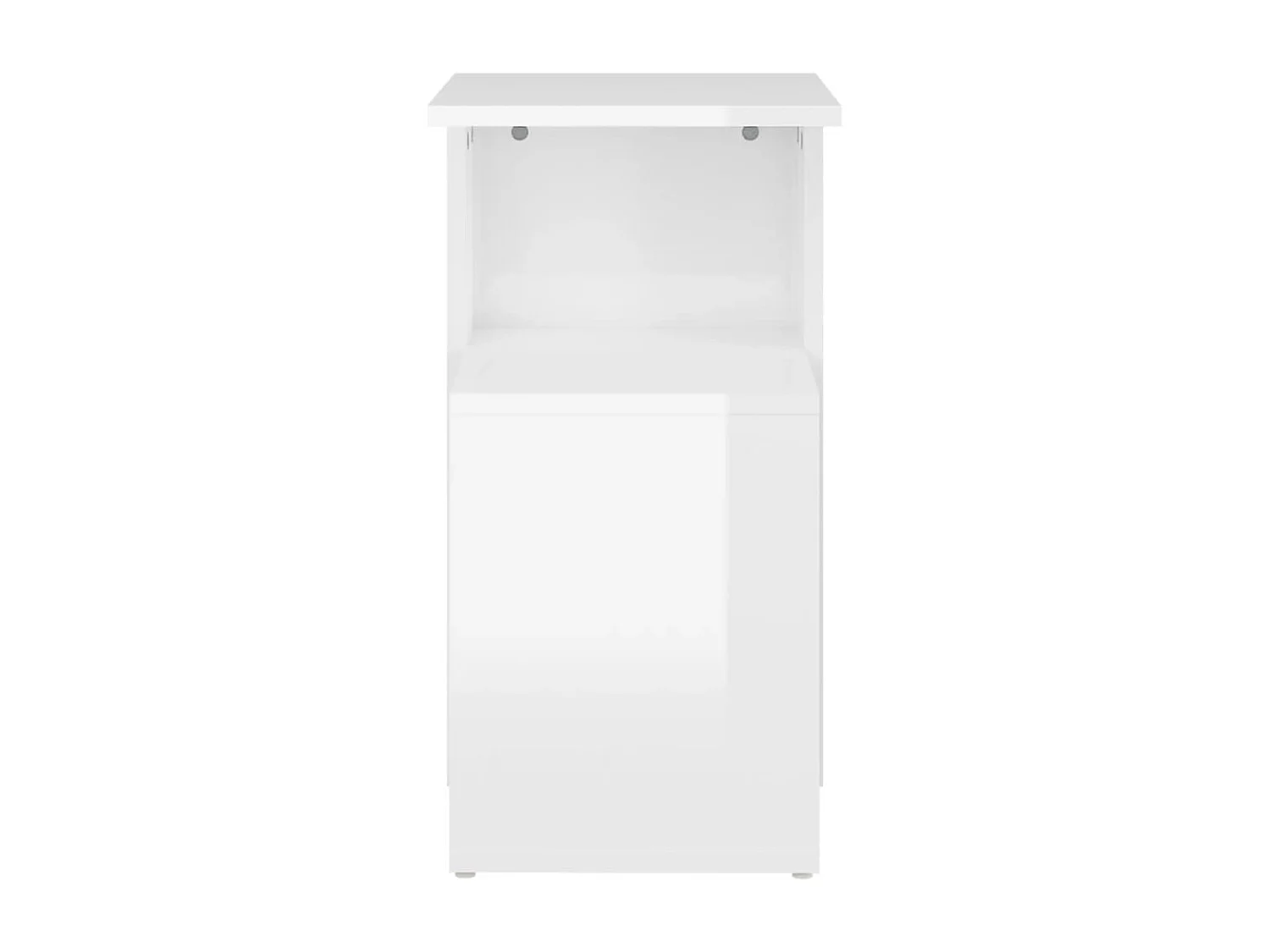 Table d'appoint Blanc brillant 36x30x56 cm Aggloméré