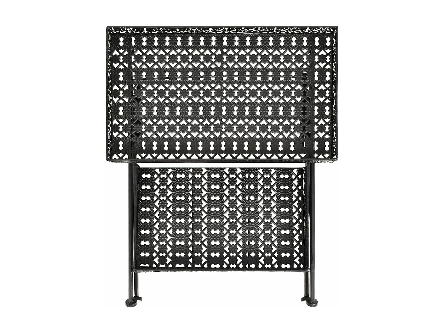 Table à thé pliante Style vintage Métal 58 x 35 x 72 cm Noir