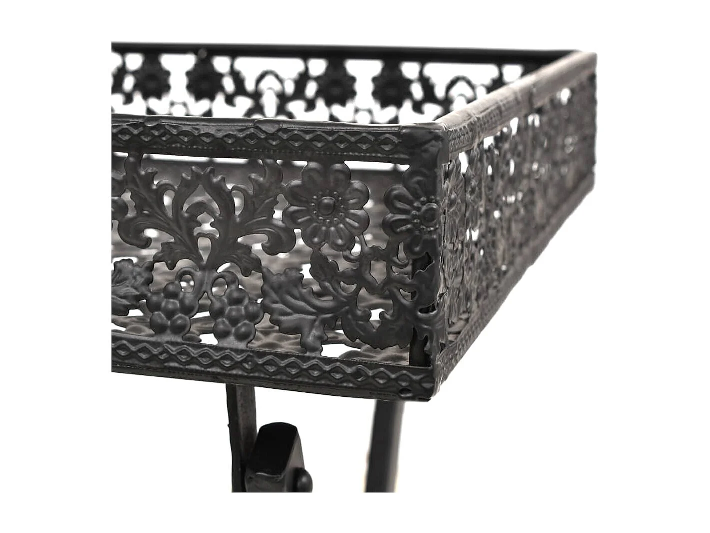 Mesa de centro plegable estilo vintage metal 58x35x72 cm negro
