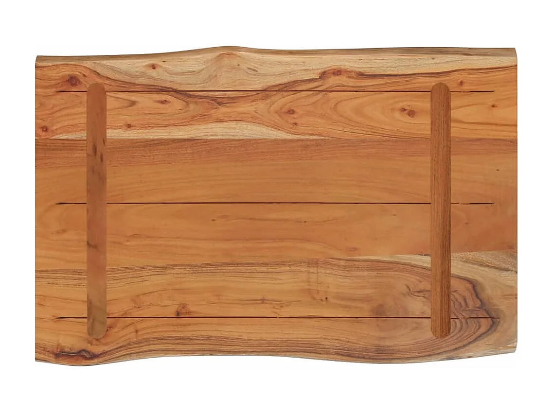 Table d'appoint 60x40x2,5cm bois massif acacia bordure assortie