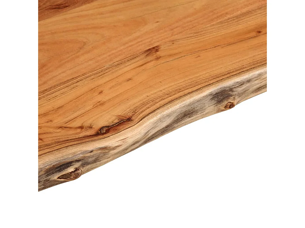 Table d'appoint 60x40x2,5cm bois massif acacia bordure assortie