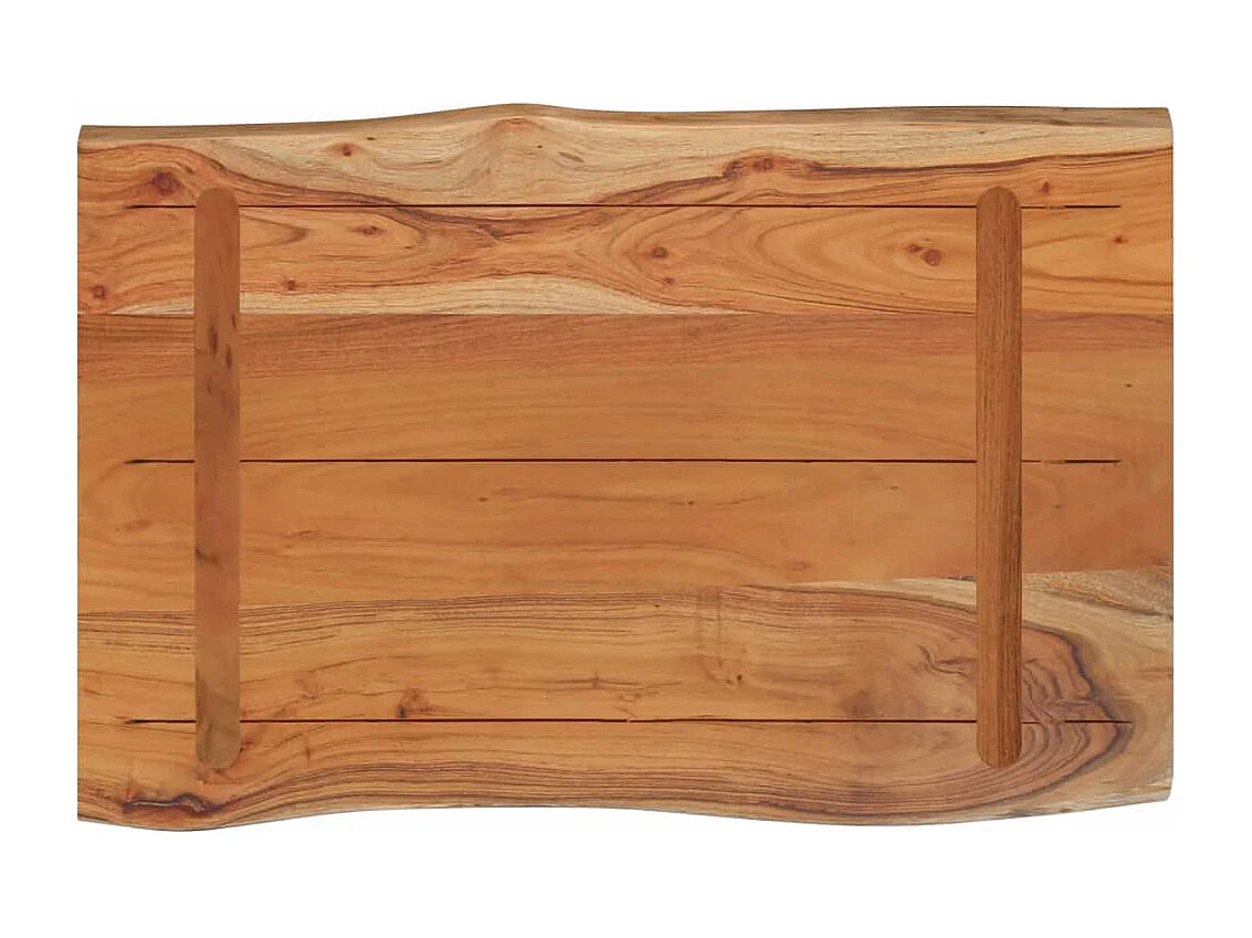 Table d'appoint 60x40x2,5cm bois massif acacia bordure assortie