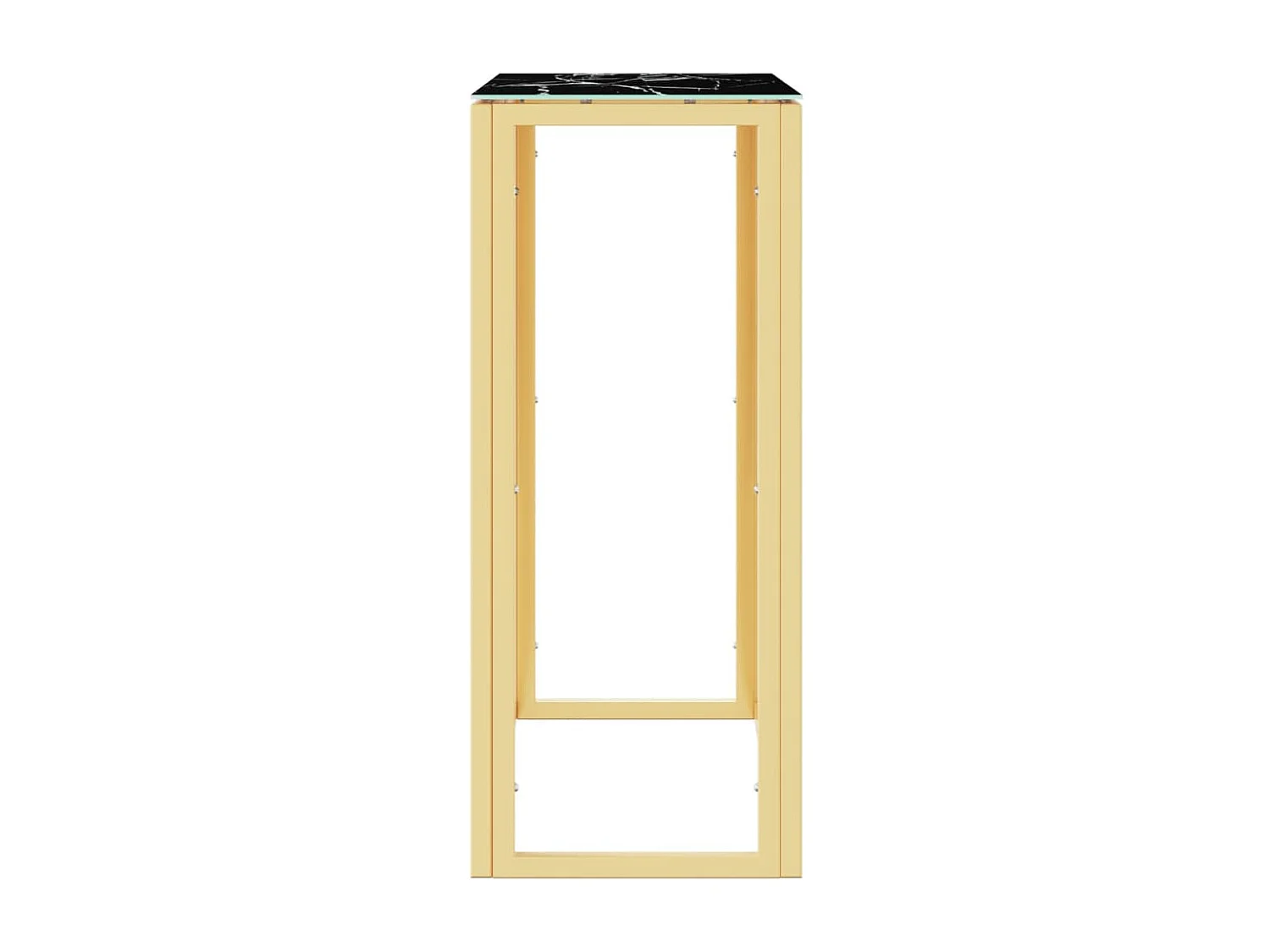 Table console doré 70x30x70 cm acier inoxydable et verre
