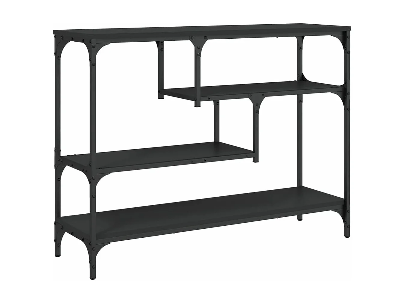 Table console noir 100x30x75 cm bois d'ingénierie
