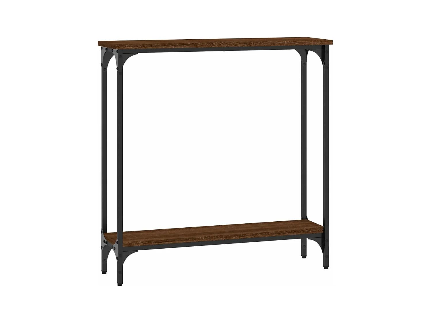 Table console chêne marron 75x22,5x75 cm bois d'ingénierie