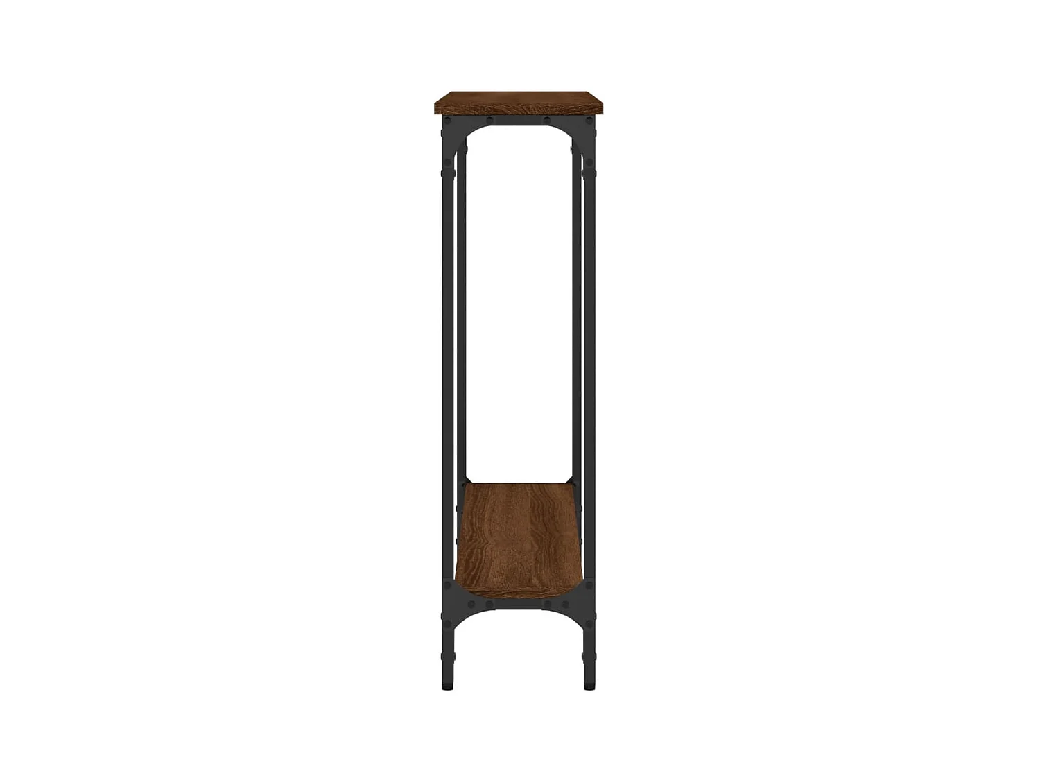 Table console chêne marron 75x22,5x75 cm bois d'ingénierie