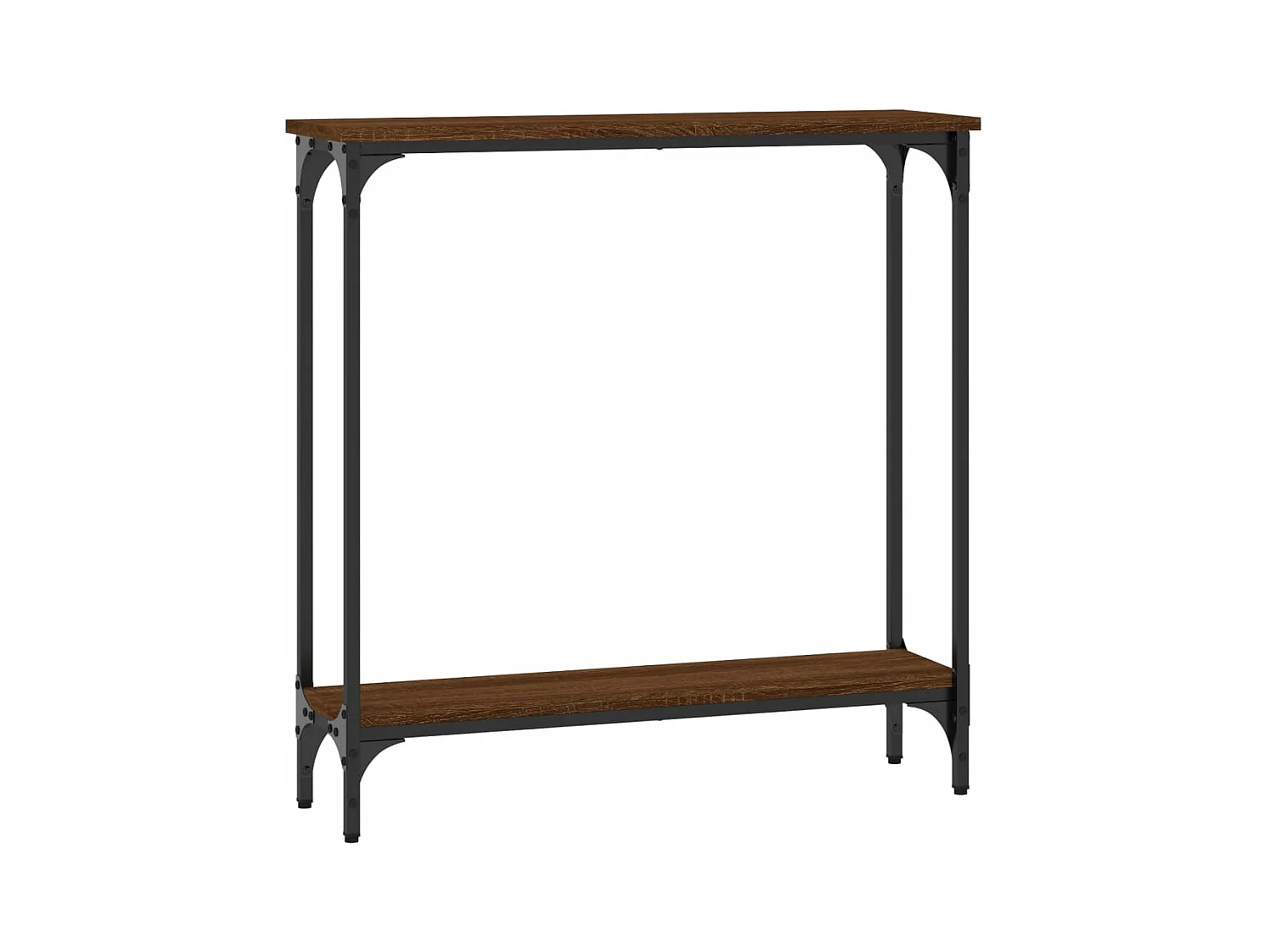 Table console chêne marron 75x22,5x75 cm bois d'ingénierie