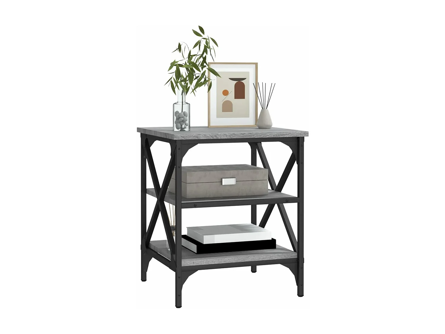 Table d'appoint Sonoma gris 40x42x50 cm Bois d'ingénierie