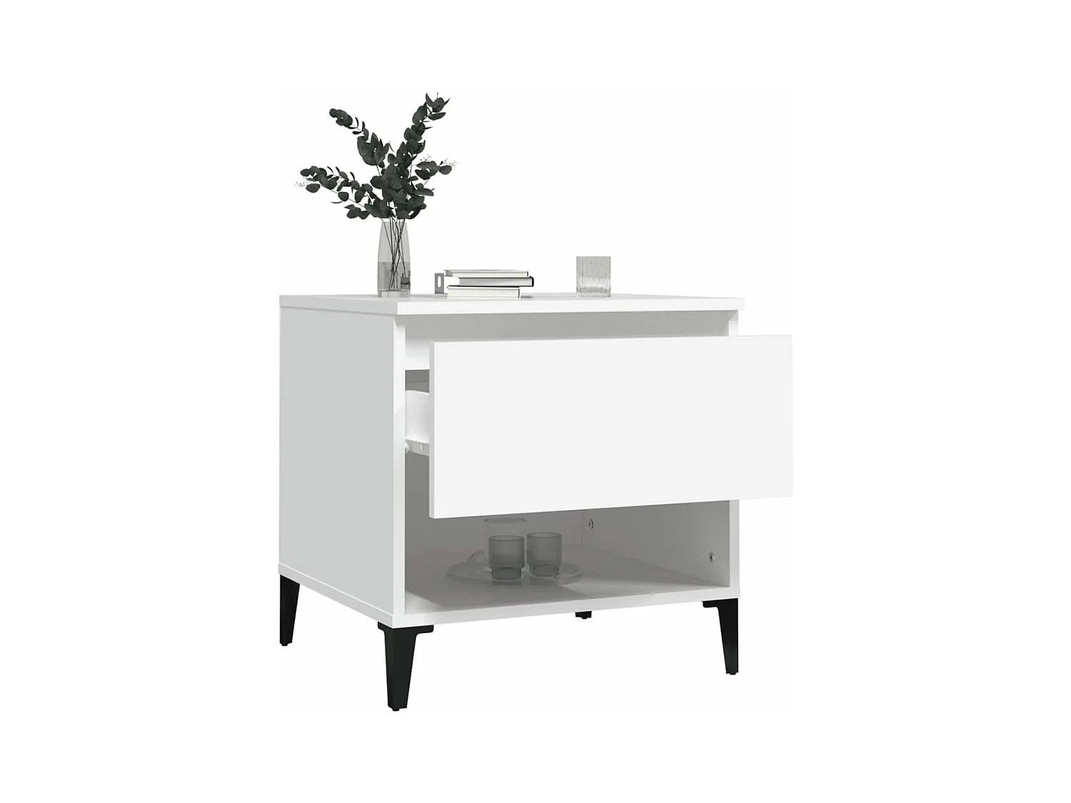 Tables d'appoint 2 pièces Blanc 50x46x50 cm Bois d’ingénierie