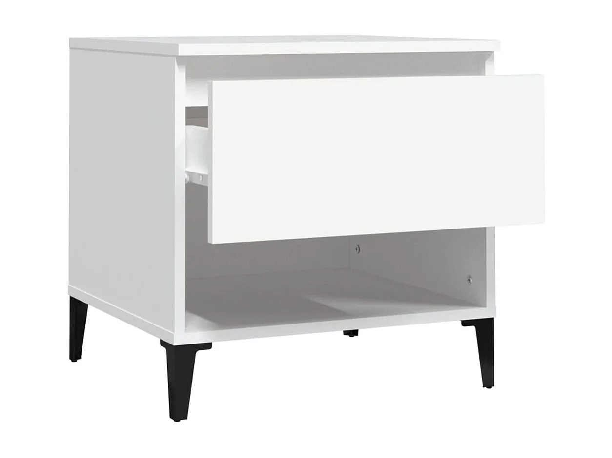 Tables d'appoint 2 pièces Blanc 50x46x50 cm Bois d’ingénierie