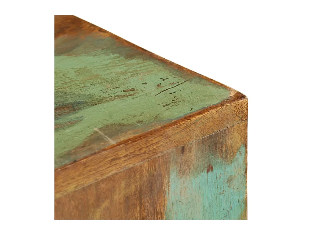 Mesitas auxiliares 2 piezas madera maciza reciclada