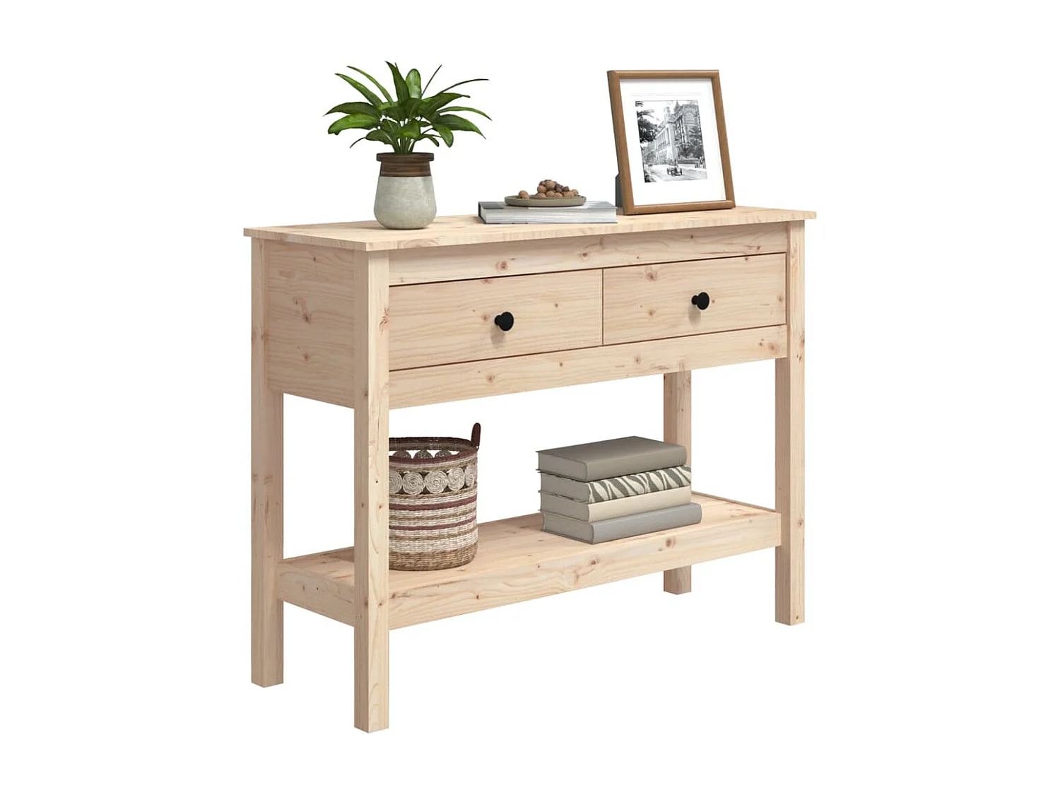 Table console 100x35x75 cm Bois massif de pin