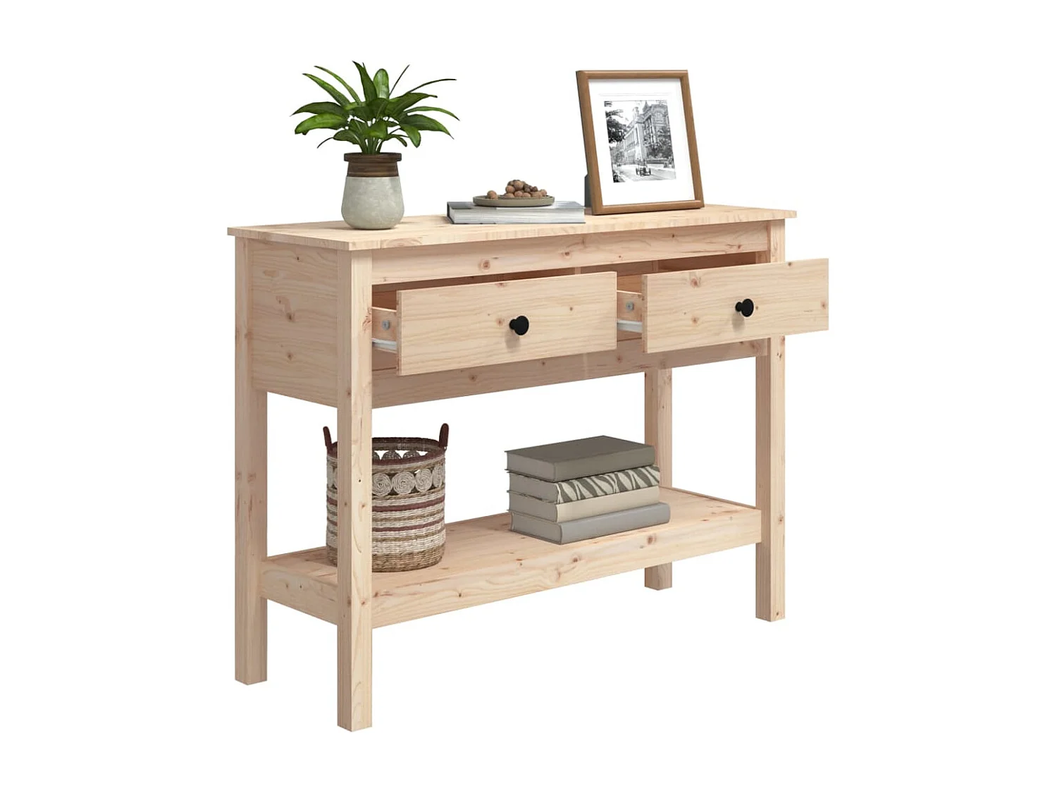 Table console 100x35x75 cm Bois massif de pin