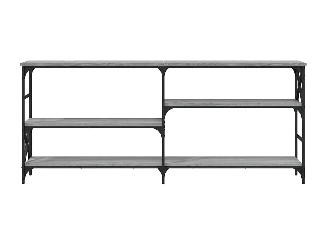 Table console sonoma gris 180x29x76,5 cm bois d'ingénierie