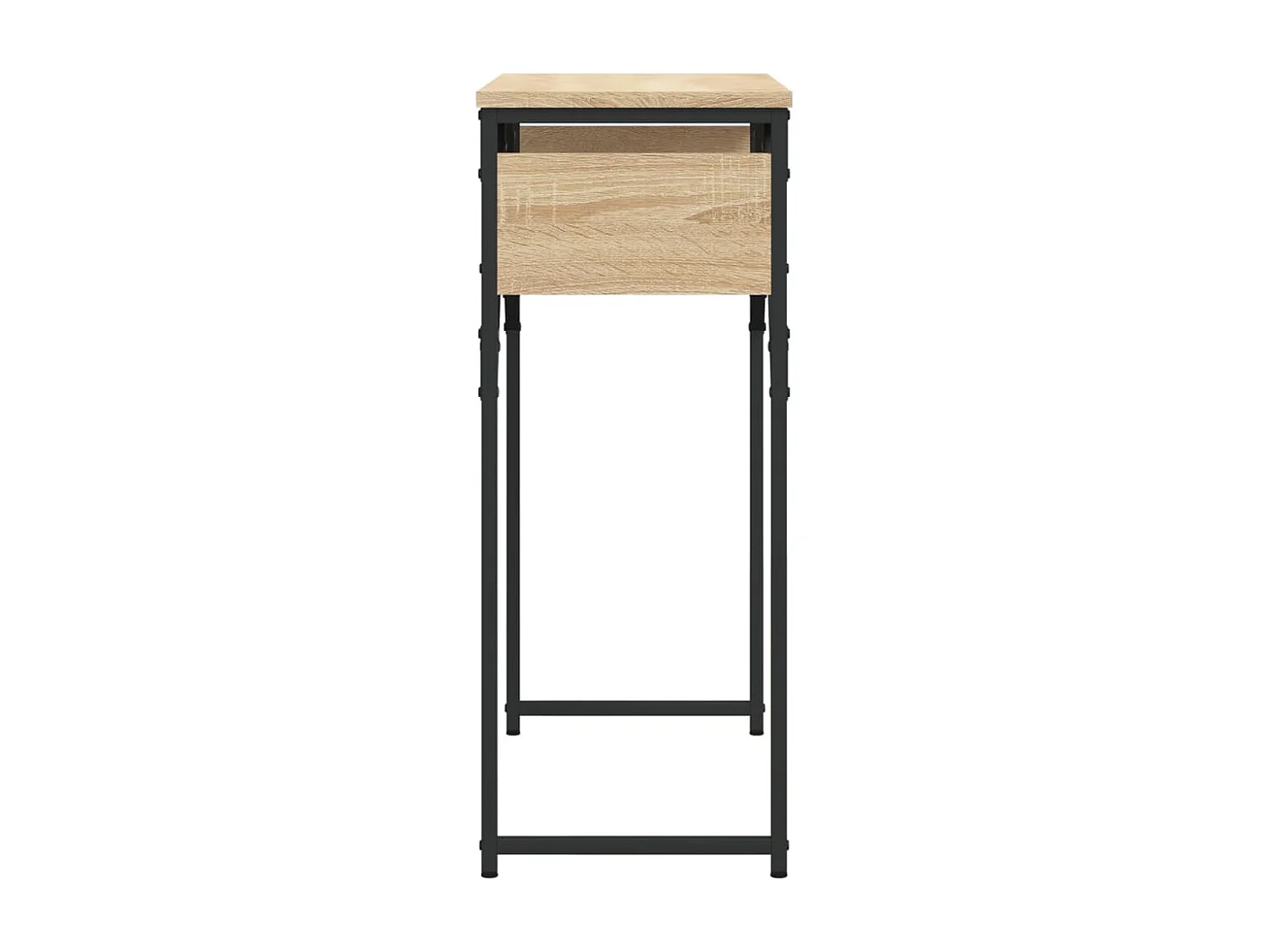 Wandtafel met schap 75x30x75 cm bewerkt hout sonoma eikenkleur