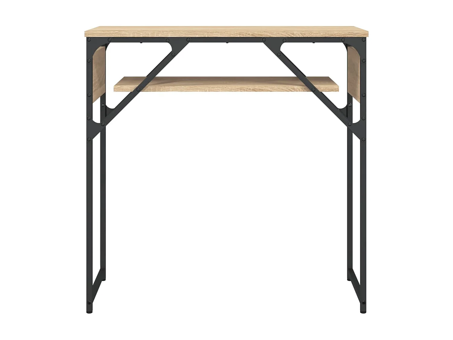 Table console avec étagère chêne sonoma 75x30x75 cm