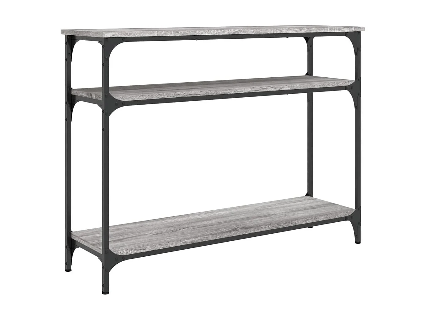 Wandtafel 100x29x75 cm bewerkt hout grijs sonoma eikenkleurig