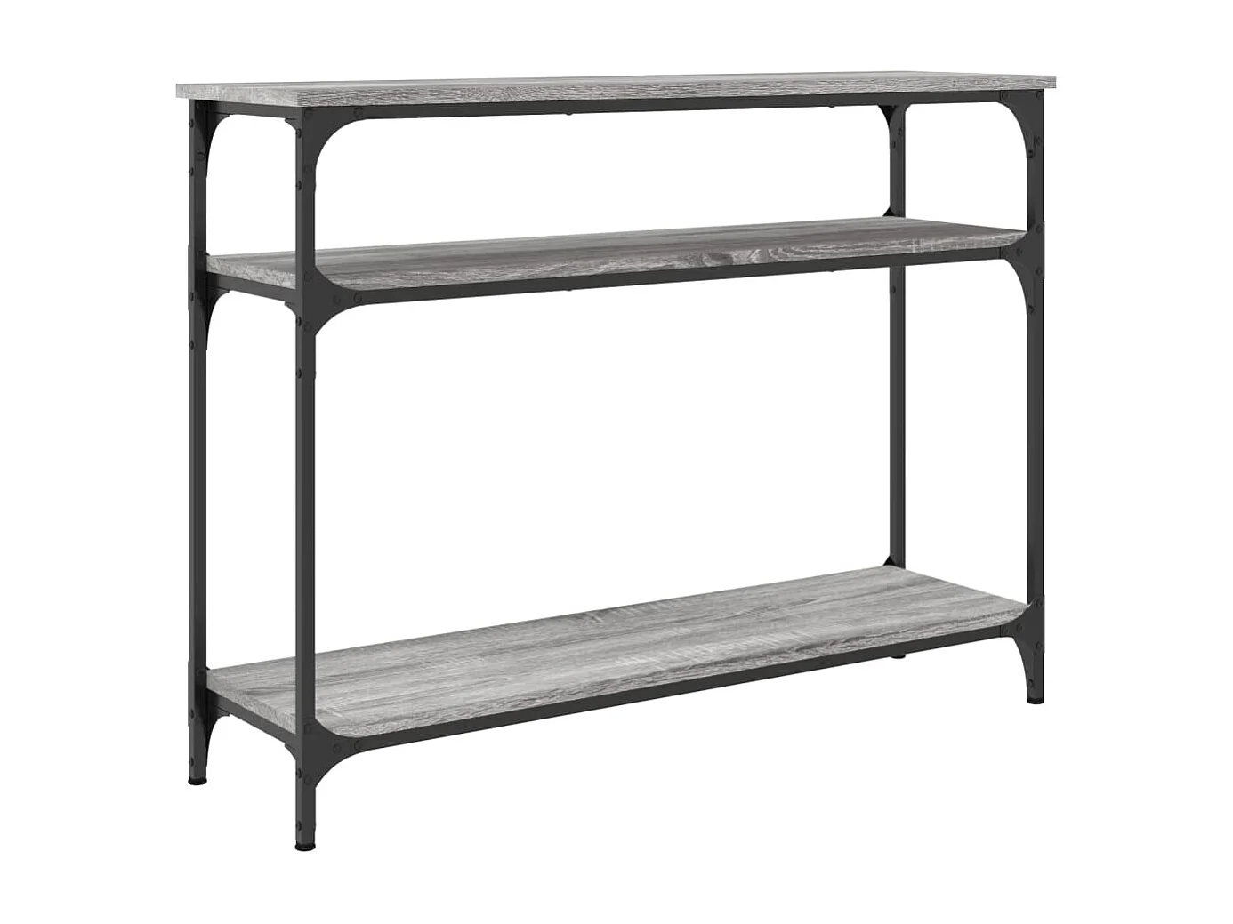 Wandtafel 100x29x75 cm bewerkt hout grijs sonoma eikenkleurig