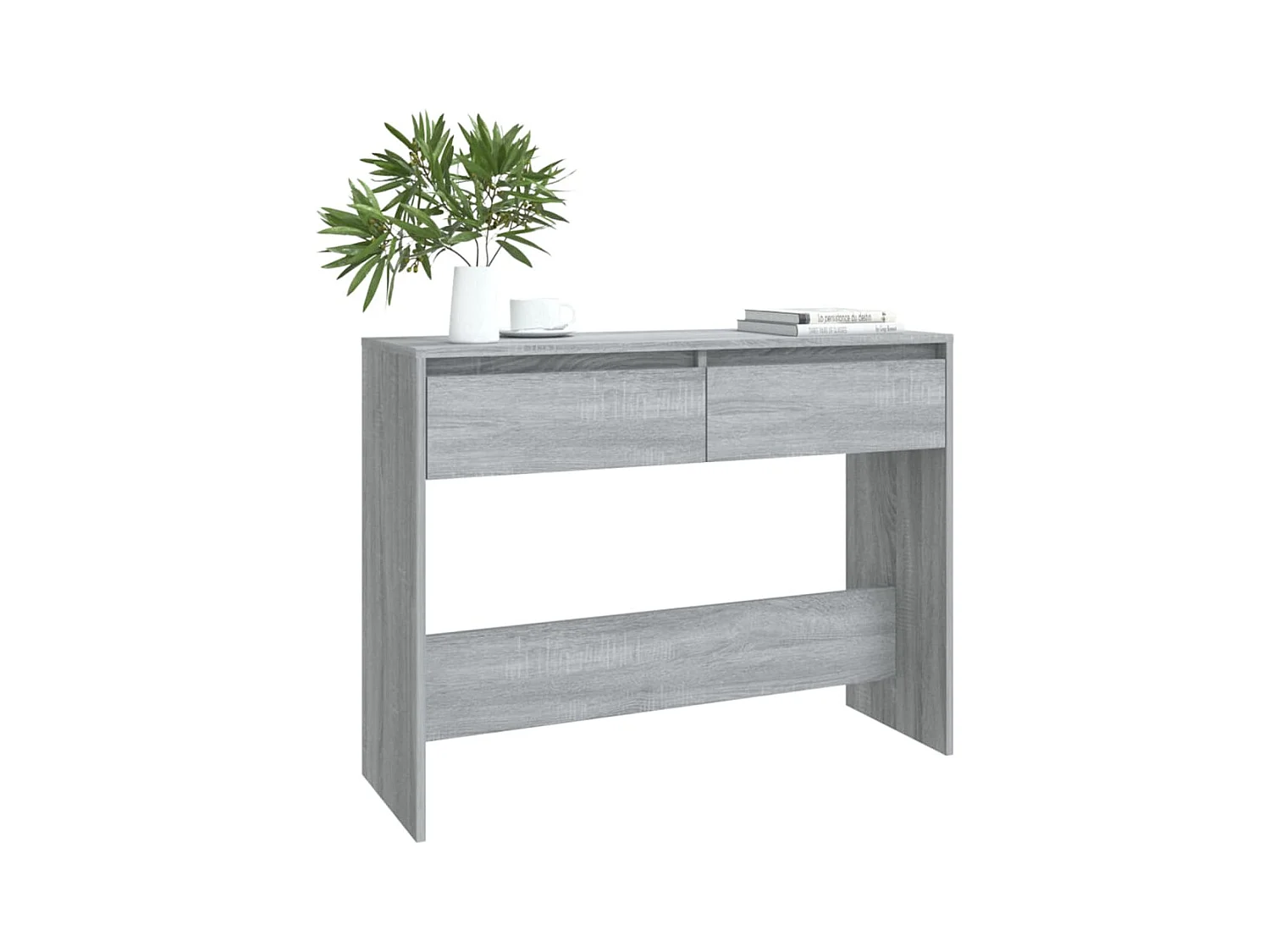 Mesa consola 100x35x76,5 aglomerado cor sonoma cinzento