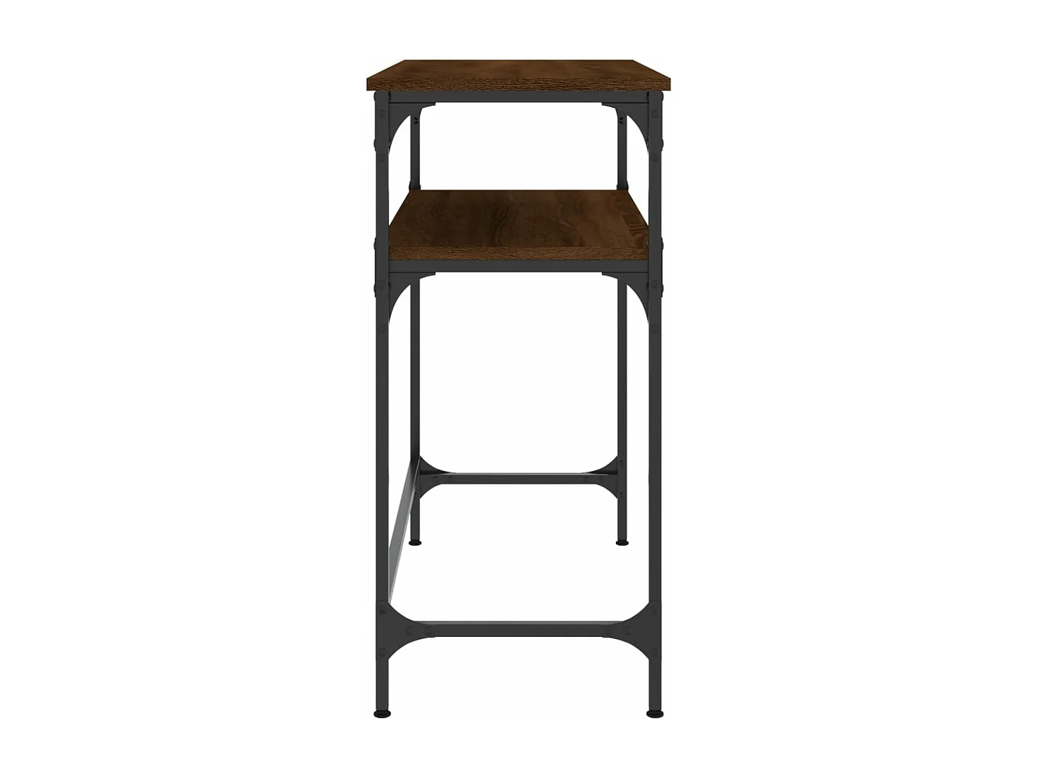 Mesa consola 75x35,5x75 cm derivados madeira carvalho castanho