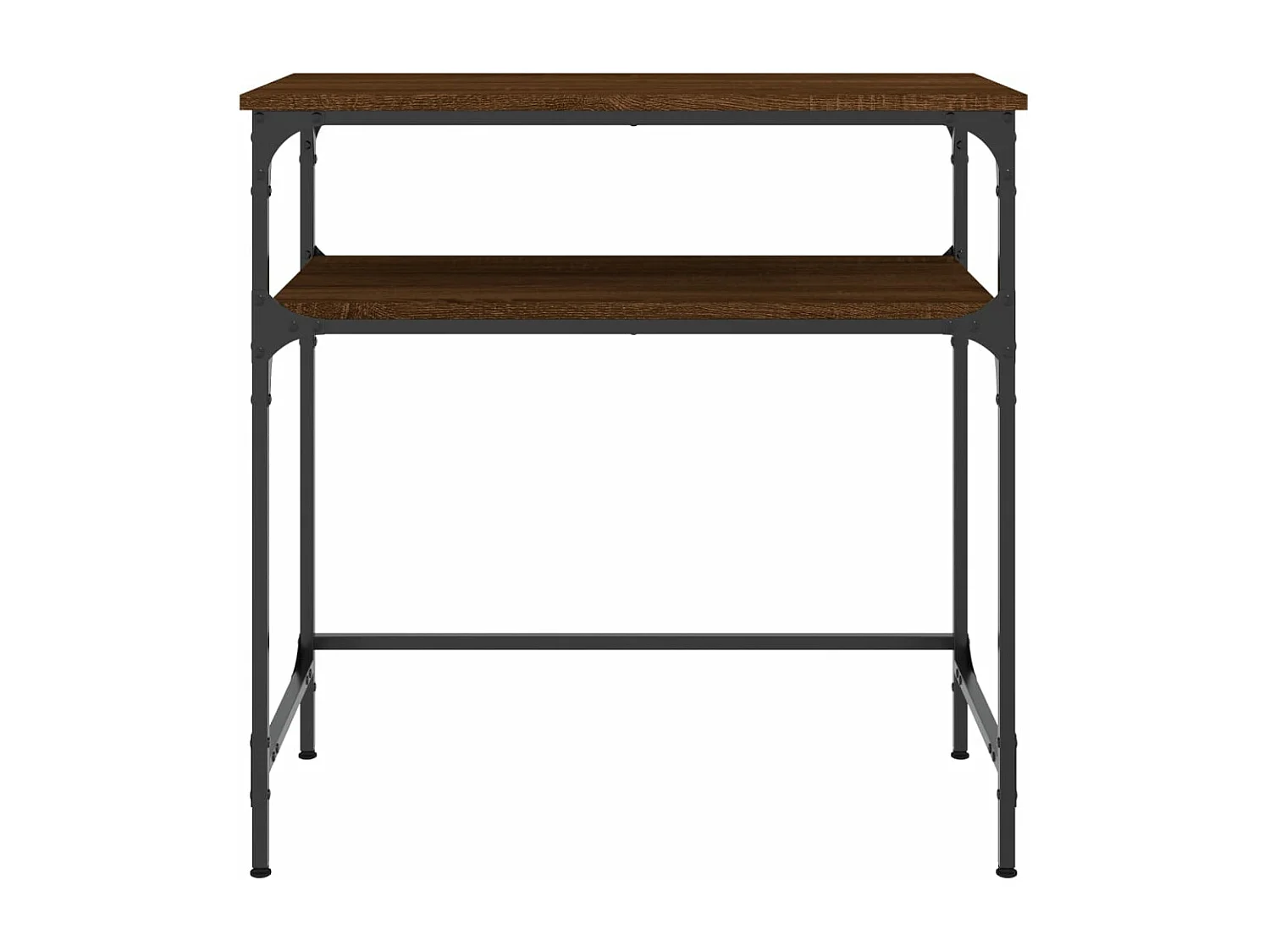 Mesa consola madera de ingeniería marrón roble 75x35,5x75 cm