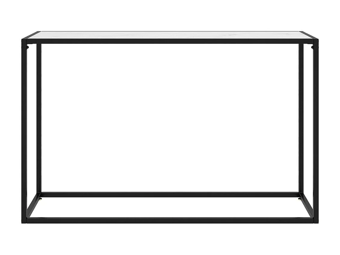 Table console Blanc 120x35x75 cm Verre trempé